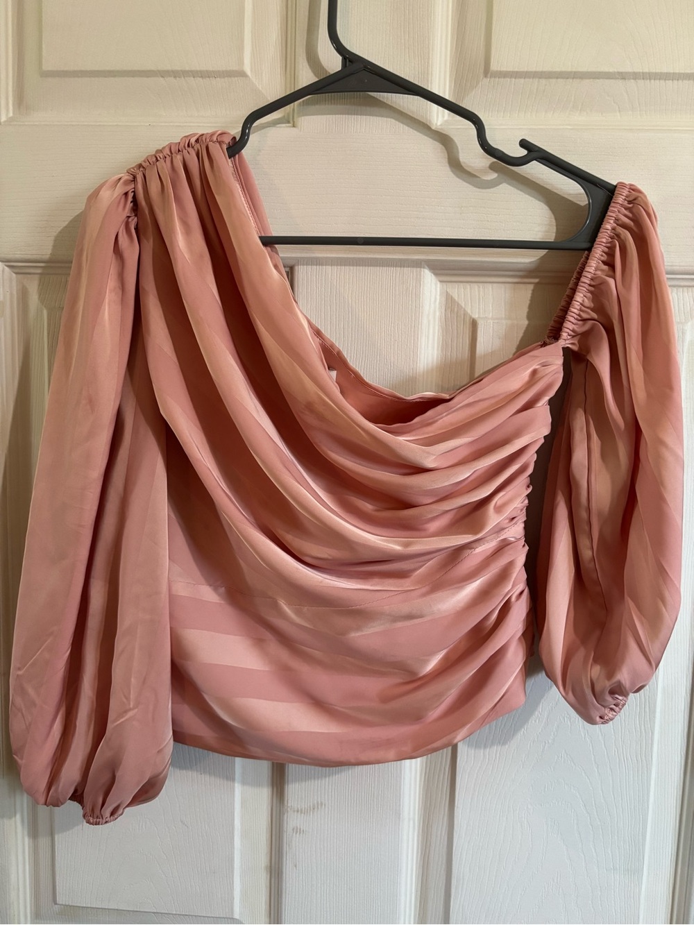 DO+BE Dusty Rose Ruched Off-Shoulder Blouse